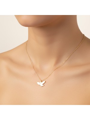 TabiTela 8 ayar altın kolye ucu Martı   GM7989 0.5 gr