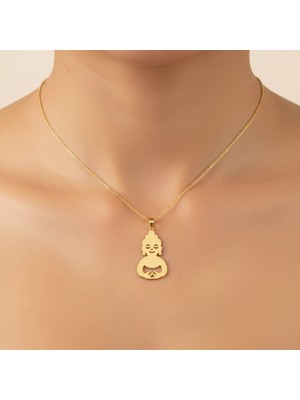 TabiTela 8 ayar altın kolye ucu Buda GM8672 0.5 gr