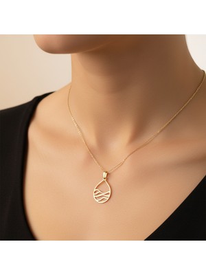 TabiTela 8 ayar altın kolye ucu deniz GM7973 1 gr