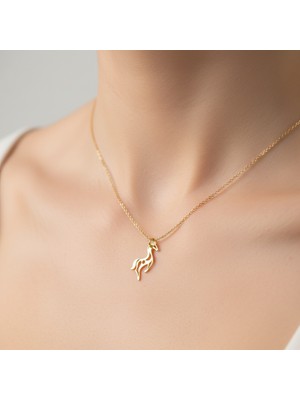 TabiTela 8 ayar altın kolye ucu at GM7156 1 gr