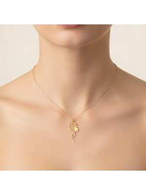 TabiTela 8 ayar altın kolye ucu Nefertiti   GM7644 1 gr