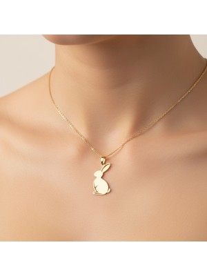 TabiTela 8 ayar altın kolye ucu tavşan GM7877 0.5 gr