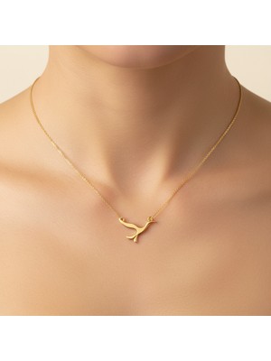 TabiTela 8 ayar altın kolye ucu Martı   GM7988 1 gr