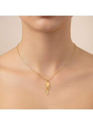 TabiTela 8 ayar altın kolye ucu papağan GM8676 1 gr