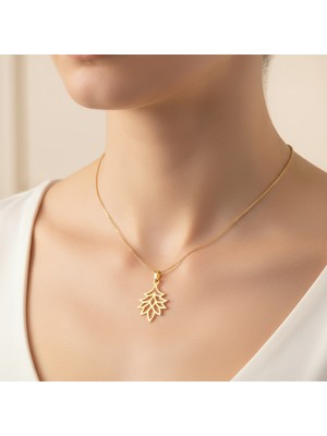 TabiTela 14 ayar altın kolye ucu kozalak   GM7823 1 gr