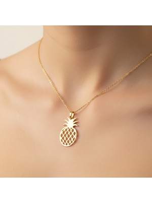 TabiTela 8 ayar altın kolye ucu ananas GM8711 1 gr
