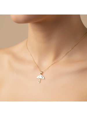 TabiTela 8 ayar altın kolye ucu şemsiye GM8762 1 gr