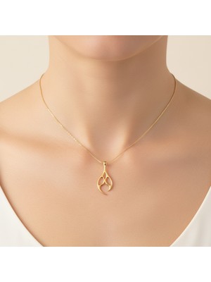 TabiTela 8 ayar altın kolye ucu balina kuyruğu   GM8472 0.5 gr