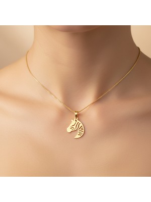 TabiTela 8 ayar altın kolye ucu zebra GM8598 1 gr