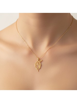 TabiTela 8 ayar altın kolye ucu zebra GM8601 0.5 gr