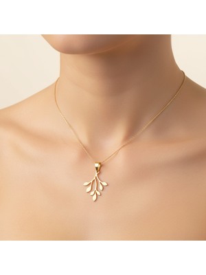 Tabitela 8 Ayar Altın Kolye Ucu Dal   GM6869 0.5 gr