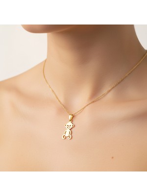 TabiTela 8 ayar altın kolye ucu maymun GM9161 1 gr