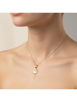 TabiTela 8 ayar altın kolye ucu ot yaprağı GM9134 0.5 gr