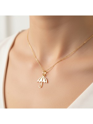 TabiTela 8 ayar altın kolye ucu şemsiye GM8784 0.5 gr