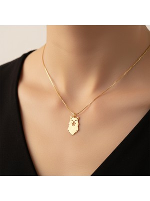 Tabitela 8 Ayar Altın Kolye Ucu Kurt   GM8551 1 gr
