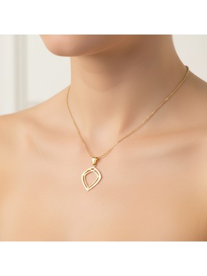 TabiTela 8 ayar altın kolye ucu eşkenar dörtgen   GM7923 1 gr