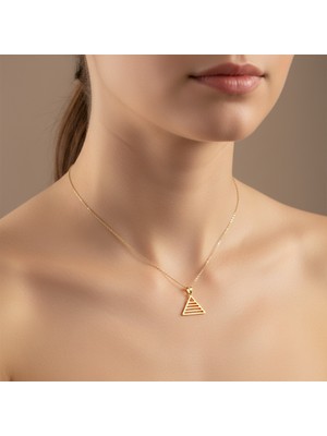 TabiTela 8 ayar altın kolye ucu piramit   GM7857 0.5 gr