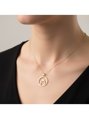 TabiTela 8 ayar altın kolye ucu tembel GM8061 0.5 gr