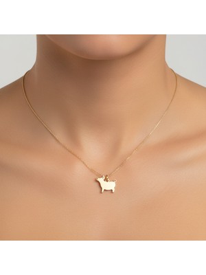 TabiTela 8 ayar altın kolye ucu domuz GM9197 1 gr