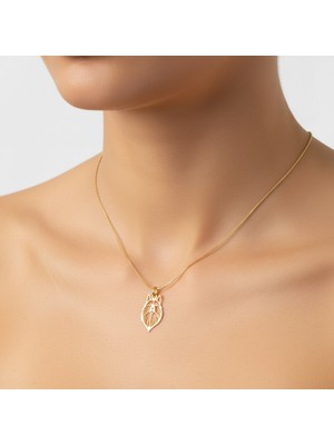 TabiTela 14 ayar altın kolye ucu kurt   GM8566 1 gr