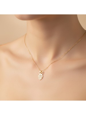 TabiTela 8 ayar altın kolye ucu çilek GM8147 1 gr