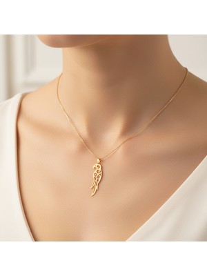 TabiTela 8 ayar altın kolye ucu papağan GM8683 1 gr