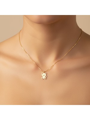 TabiTela 8 ayar altın kolye ucu kedi GM8849 0.5 gr