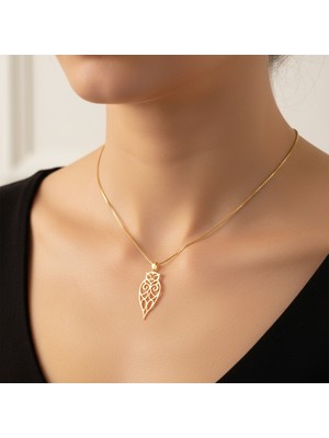 TabiTela 8 ayar altın kolye ucu baykuş   GM7688 1 gr