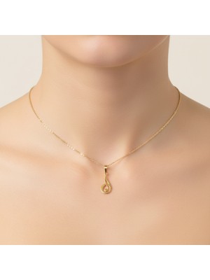 Tabitela 8 Ayar Altın Kolye Ucu Müzik Notası   GM7636 1 gr