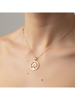 Tabitela 8 Ayar Altın Kolye Ucu Ağaç GM8302 1 gr