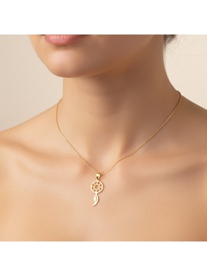 TabiTela 8 ayar altın kolye ucu rüya kapanı GM9096 1 gr