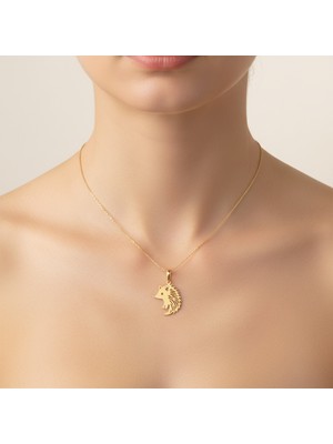 TabiTela 8 ayar altın kolye ucu kirpi   GM7128 1 gr