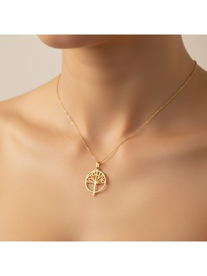 TabiTela 14 ayar altın kolye ucu karahindiba GM8820 0.5 gr