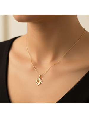 TabiTela 8 ayar altın kolye ucu deniz borusu kabuğu   GM8333 0.5 gr