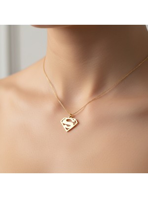 TabiTela 8 ayar altın kolye ucu Süpermen GM9208 0.5 gr