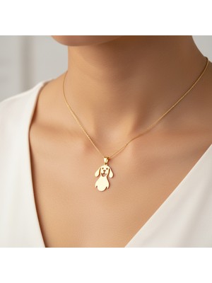 TabiTela 8 ayar altın kolye ucu köpek GM9071 0.5 gr