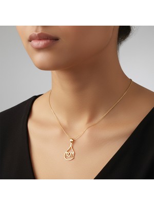 TabiTela 8 ayar altın kolye ucu Anne GM9191 1 gr