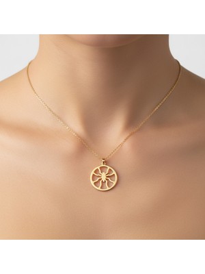 TabiTela 14 ayar altın kolye ucu örümcek GM9013 0.5 gr