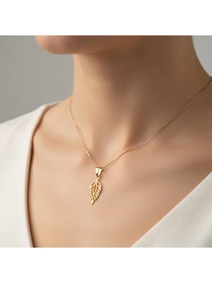 TabiTela 14 ayar altın kolye ucu buğday başağı GM8474 1 gr