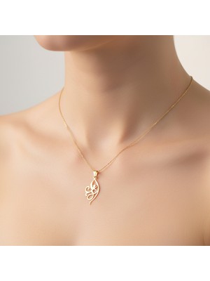 TabiTela 14 ayar altın kolye ucu küçük melek   GM4332 1 gr