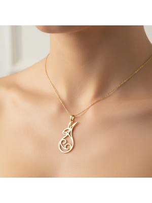 TabiTela 8 ayar altın kolye ucu tavşan GM7880 1 gr