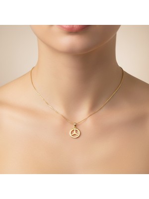 TabiTela 8 ayar altın kolye ucu Benz GM9138 0.5 gr