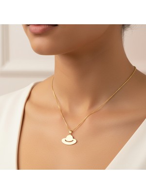 TabiTela 8 ayar altın kolye ucu şapka GM8659 0.5 gr