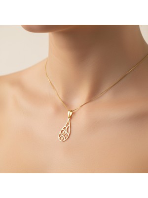 TabiTela 8 ayar altın kolye ucu güzel tasarımlar GM9026 0.5 gr