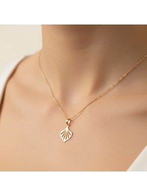 TabiTela 8 ayar altın kolye ucu deniz borusu kabuğu   GM8329 1 gr