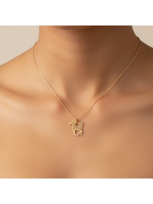 TabiTela 8 ayar altın kolye ucu zebra GM8586 1 gr