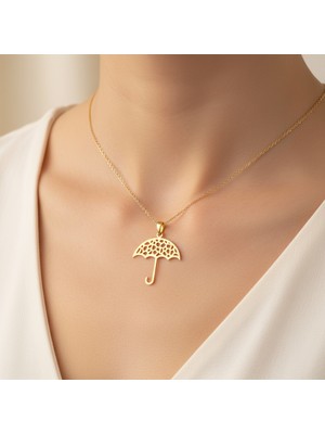 TabiTela 8 ayar altın kolye ucu şemsiye GM8747 0.5 gr