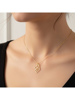 TabiTela 8 ayar altın kolye ucu kurt   GM8562 1 gr