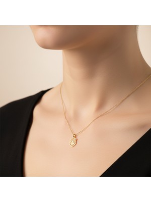 TabiTela 8 ayar altın kolye ucu kaplan   GM8244 1 gr