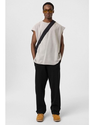 Basic Bel Lastikli  Eşofman Alt Siyah